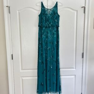 Adrianna Pappell Emerald Green Gown, Size 12